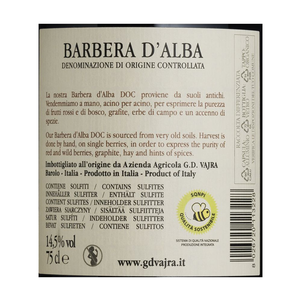  - Vinho Tinto Varja Barbera D`Alba DOC 75cl (2)
