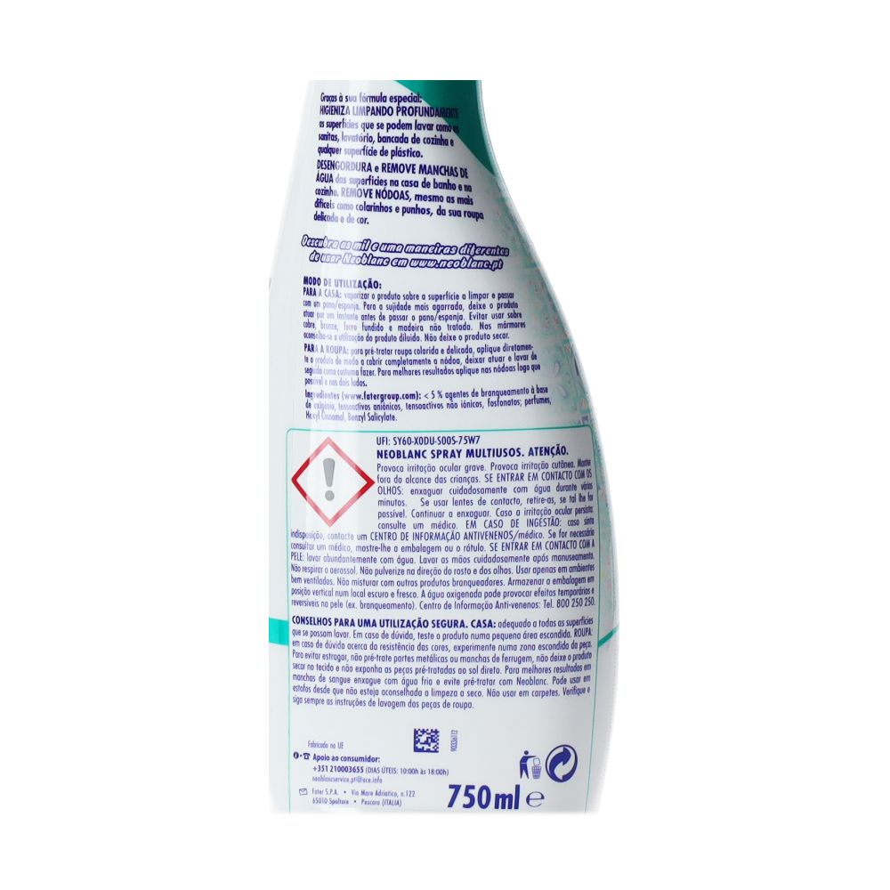  - Detergente Neoblanc Desengordurante Oxinégio Ativo Spray 750ml (2)