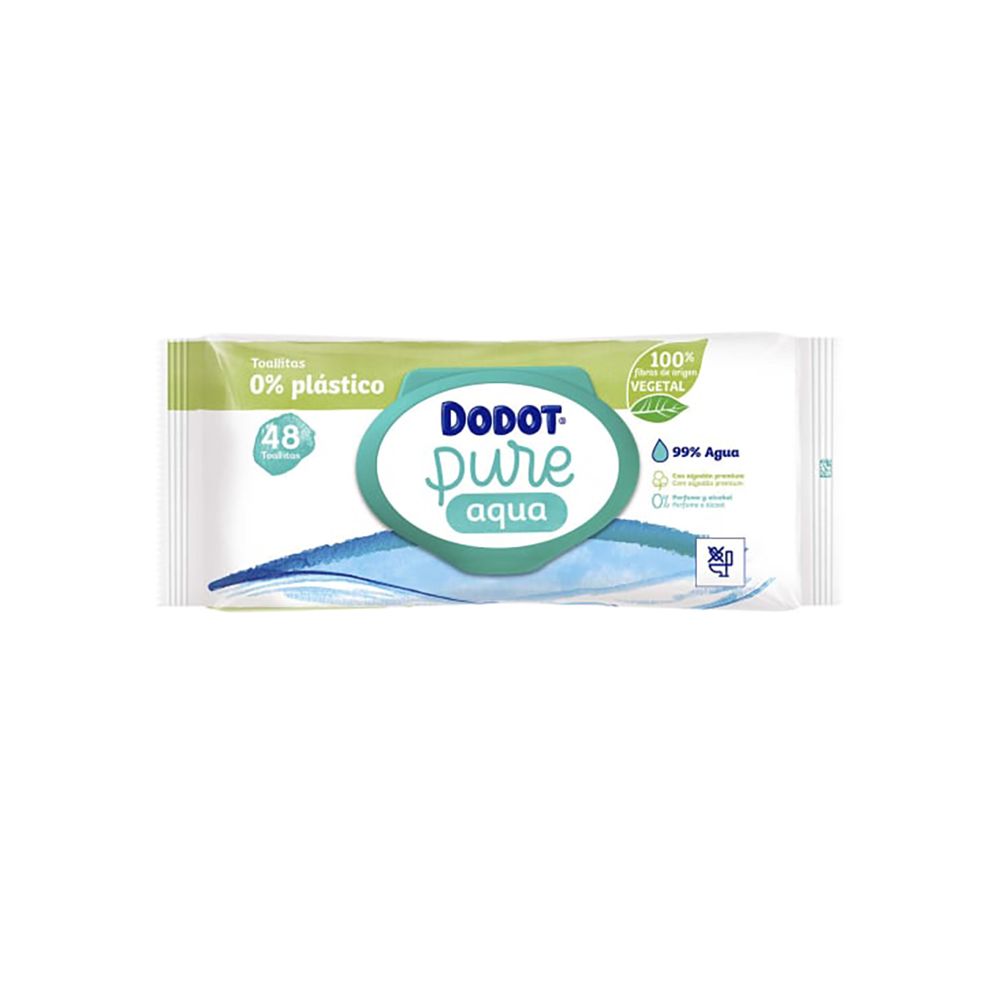  - Dodot Aqua Pure Baby Wipes 0% Plastic 48un (1)
