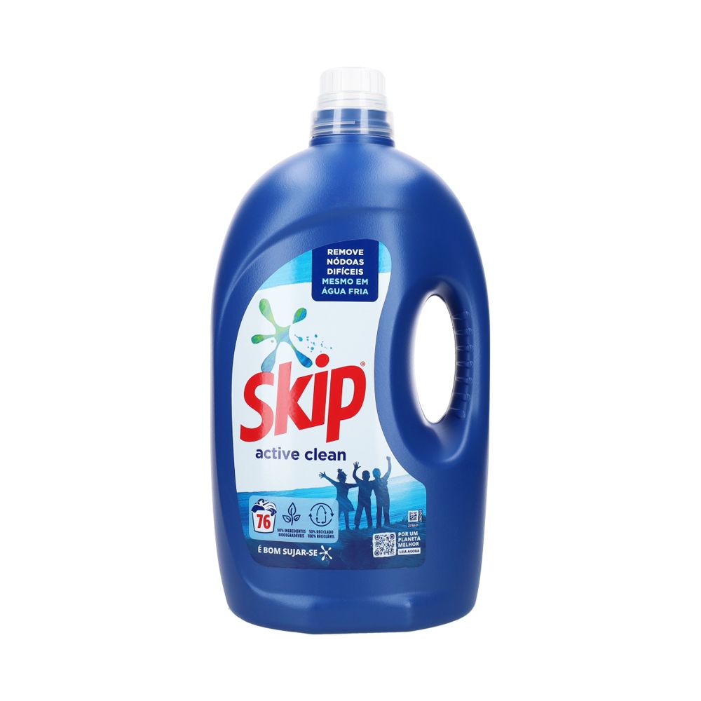 - Detergente Líquido Skip Máquina Active Clean 76D=3.42L (1)