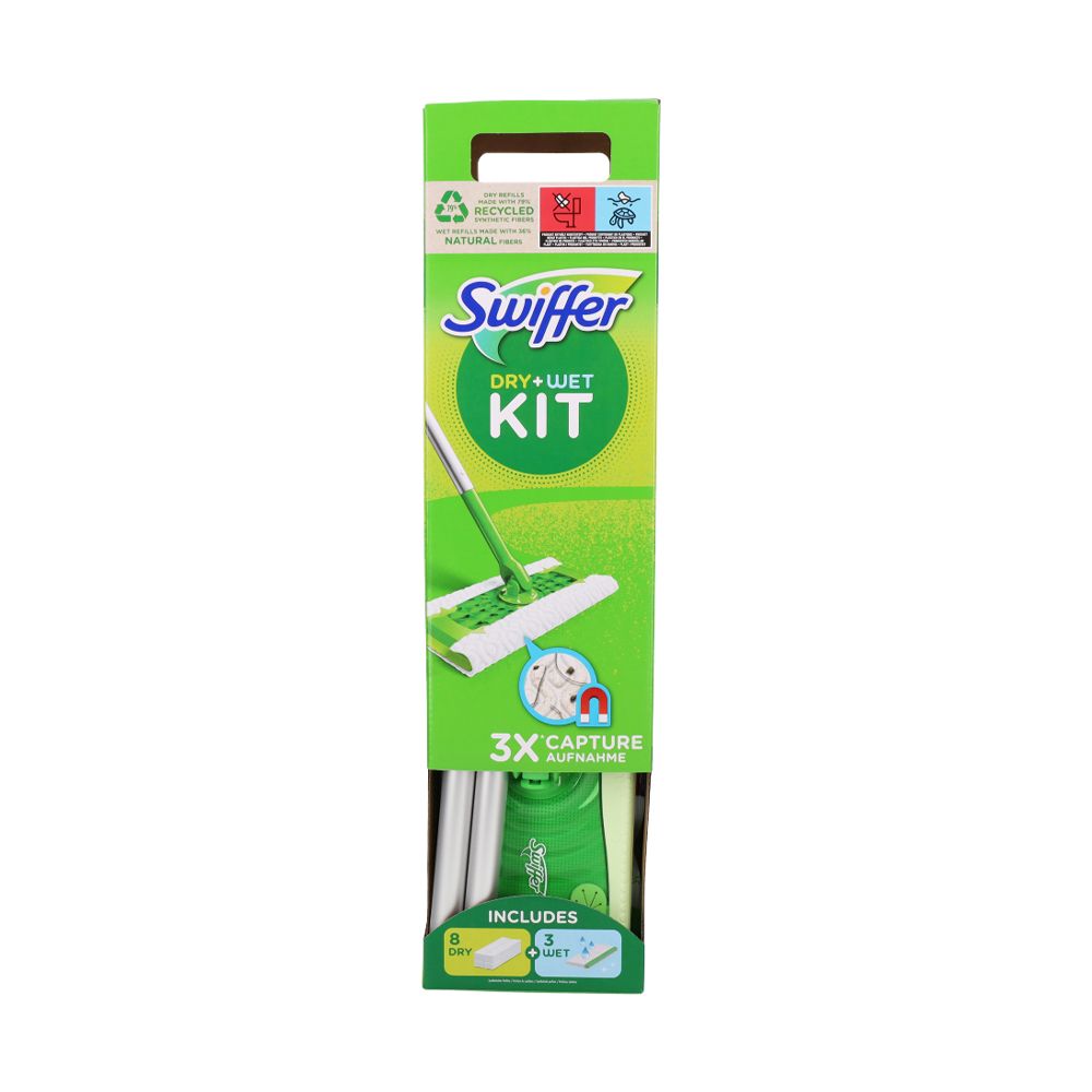  - Swiffer Mop Kit+8Cloths+3Wet Cloths (1)