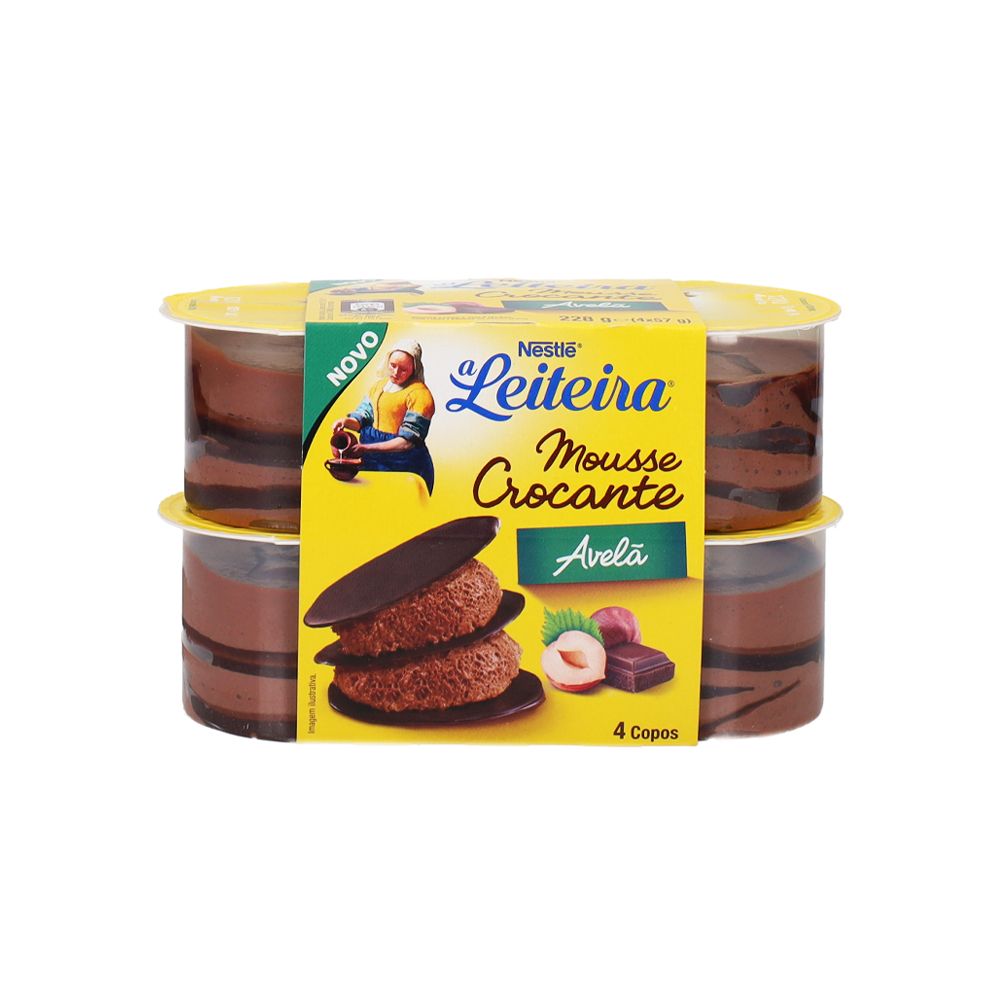  - Leiteira Hazelnut Crunch Chocolate Mousse Dessert 4x57g (1)