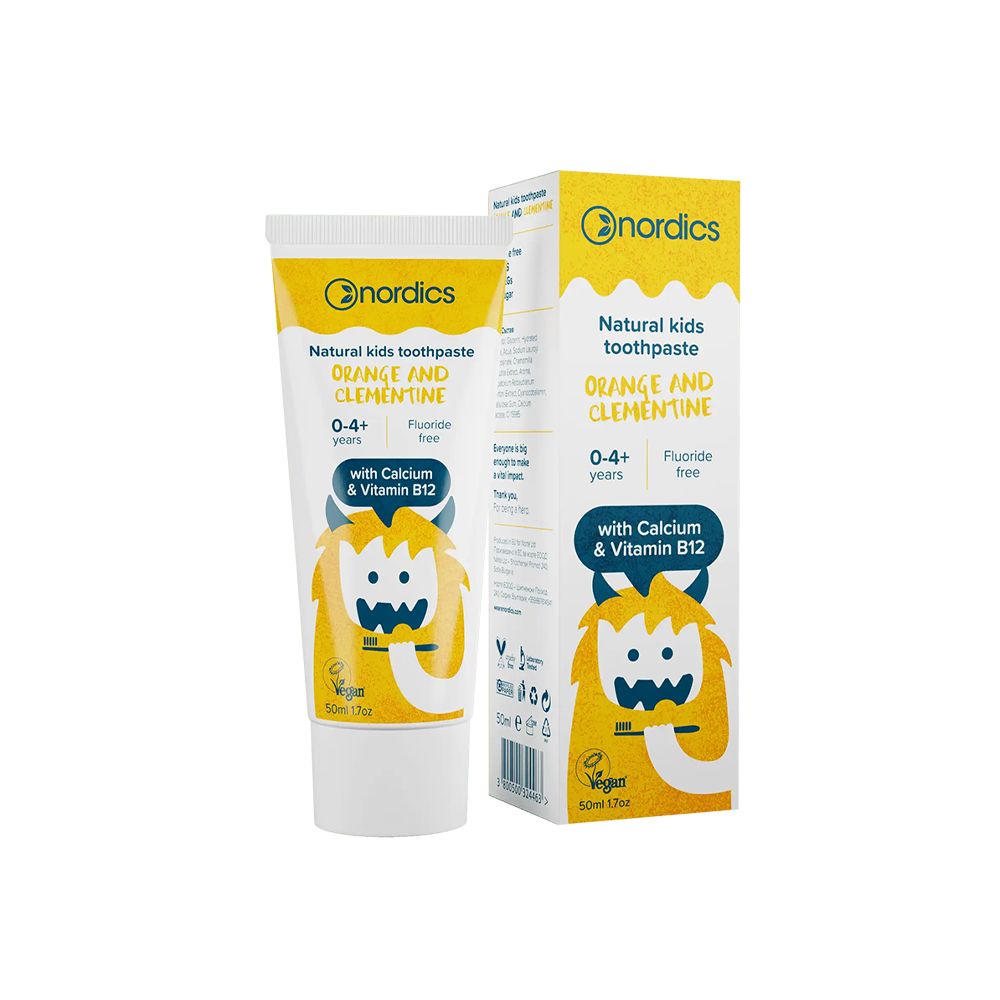  - Nordics Organic Clementine Orange 0-4 Years Toothpaste 50ml (1)