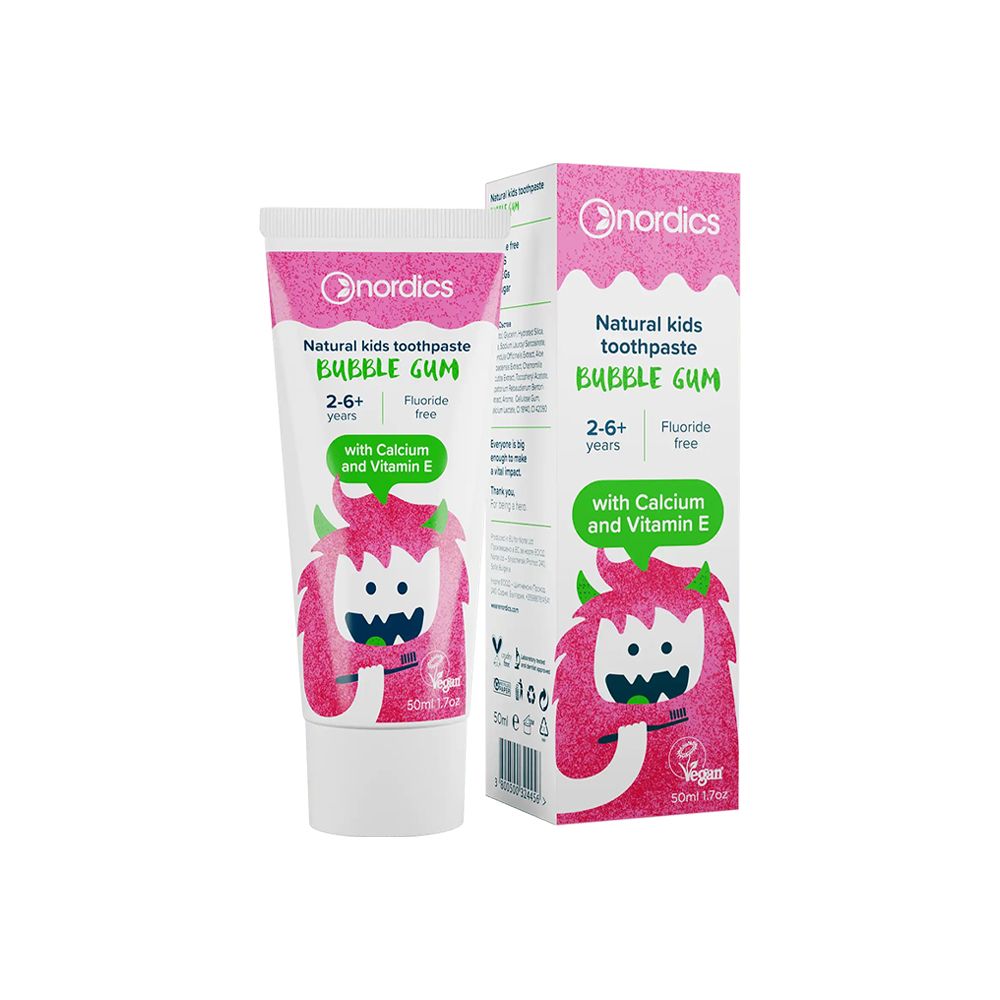  - Nordics Organic Bubble Gum Toothpaste 2-6Years 50ml (1)