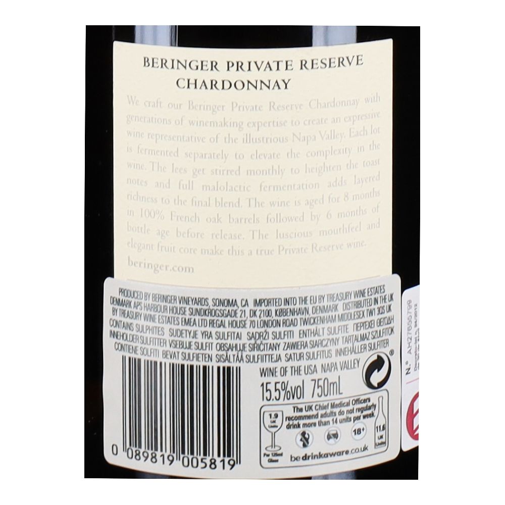  - Beringer Private Chardonnay Reserva White Wine 75cl (2)