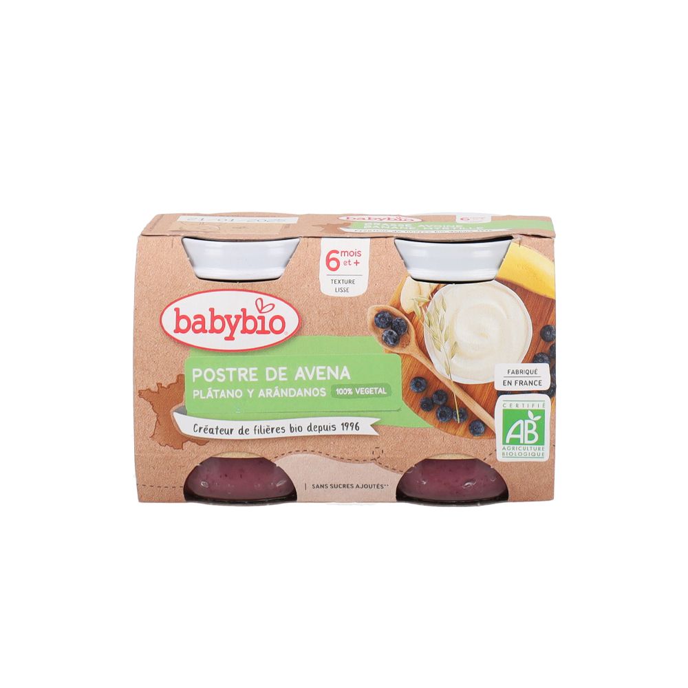  - Babybio Organic Oats, Banana & Blueberry Dessert 2x130g (1)