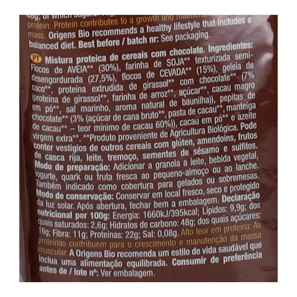  - Granola Proteica Origens Bio Chocolate 275g (2)