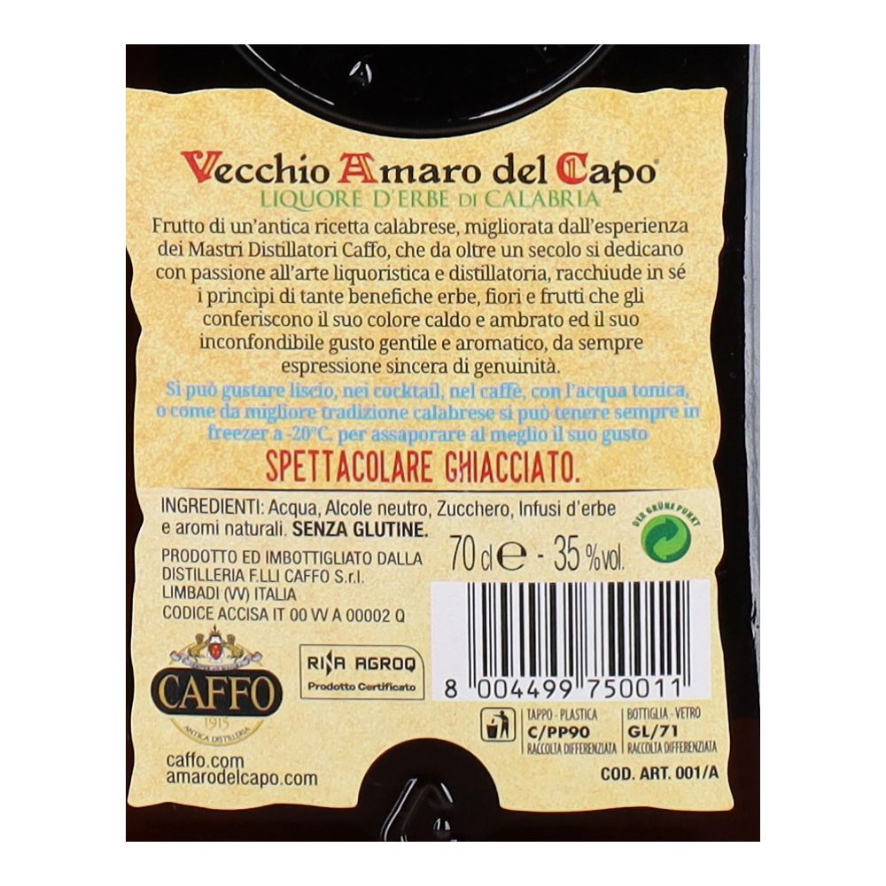  - Caffo Vecchio Amaro Del Capo Liqueur 70cl (2)