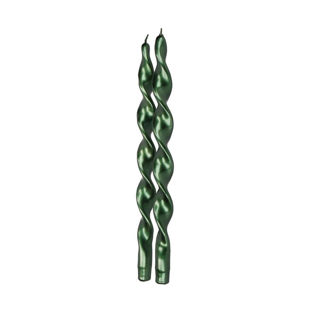  - Greengate Twisted Green Candle 36cm 2 (1)