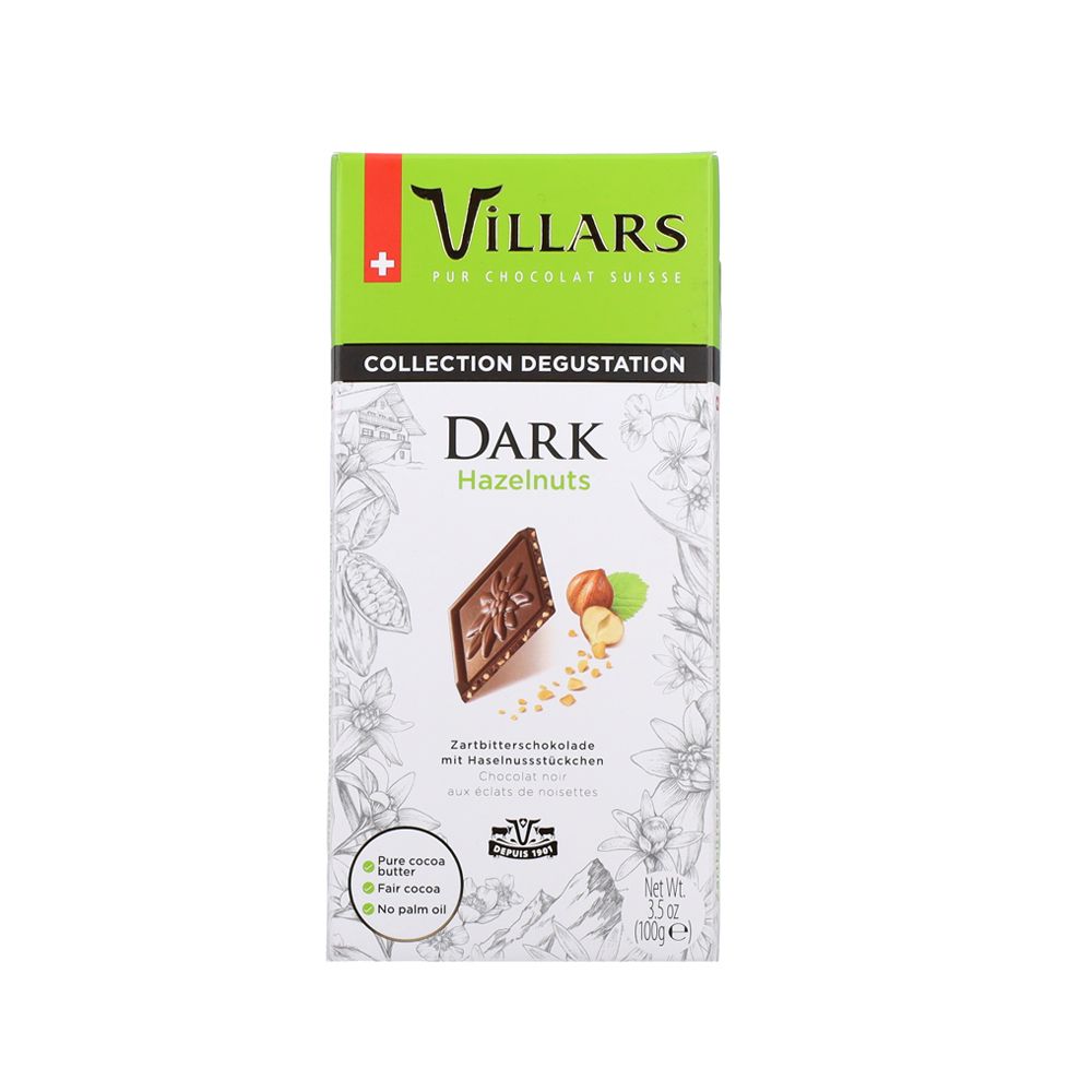  - Chocolate Villars Negro Com Avelãs Tablete 100g (1)