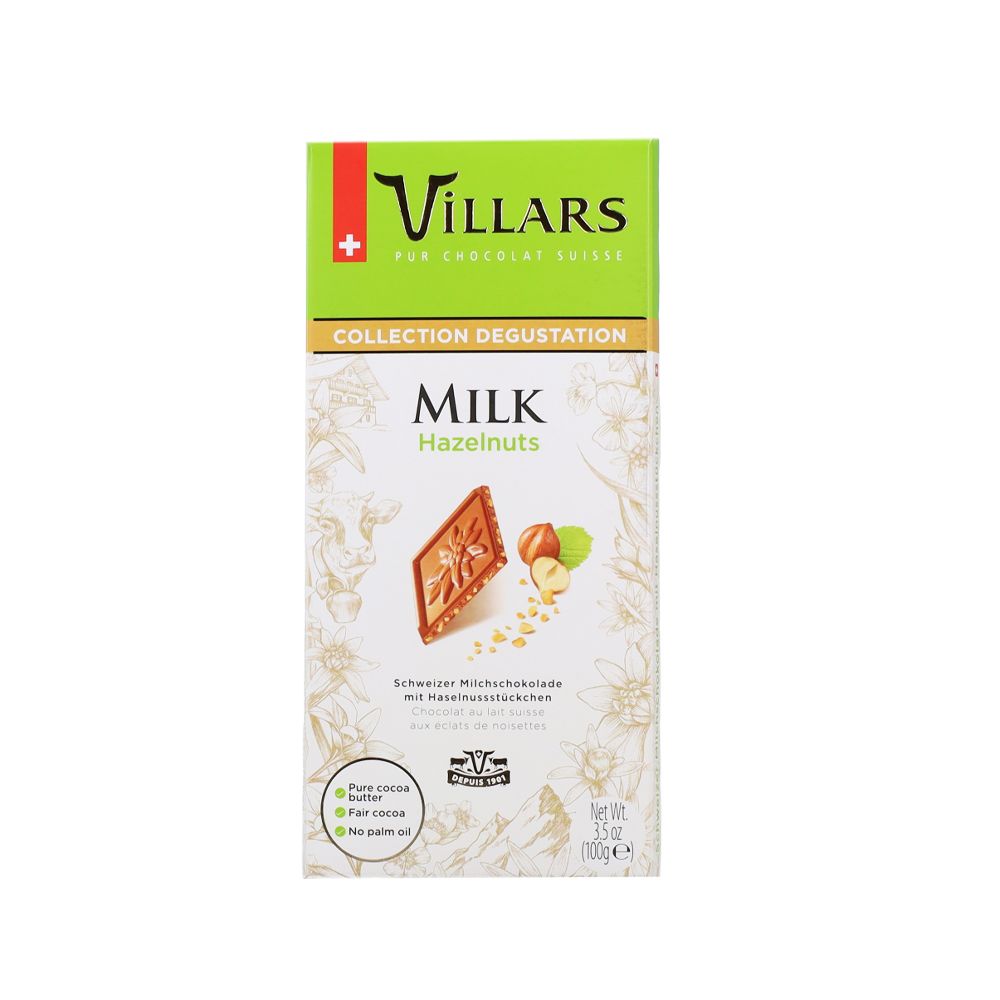  - Villars Milk Chocolate With Hazelnuts Tablet 100g (1)