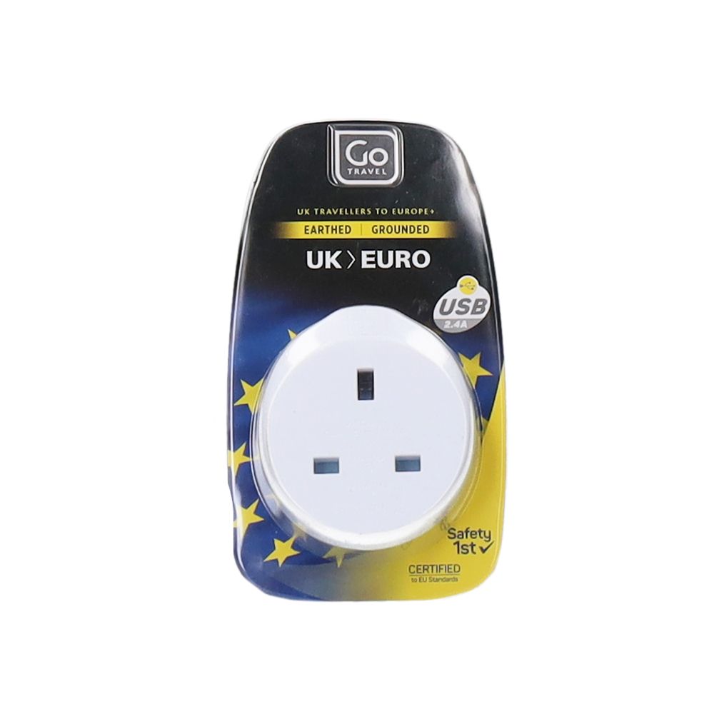  - Go Travel UK-EU+USB Socket Adapter (1)