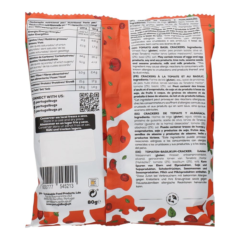  - Portugal Bugs Protein Tomato Basil Crackers80g (2)