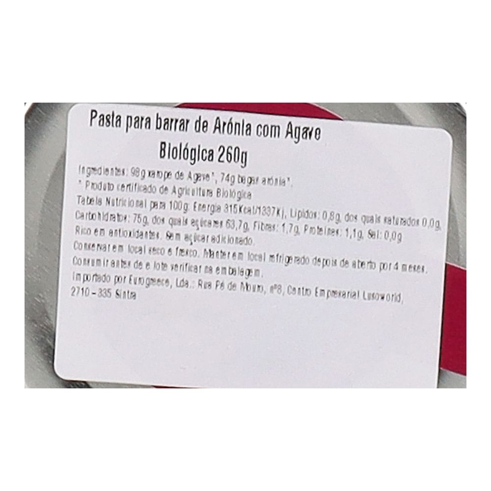  - Pasta Mouro Aronia Agave Bio 260g (2)