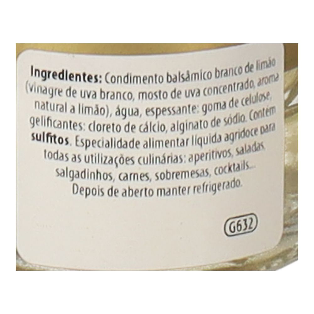  - Condimento Balsâmico Branco Leonardi Pérolas Limão 50g (2)