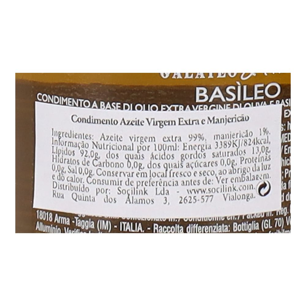  - Galateo Basil Extra Virgin Olive Oil 250ml (2)