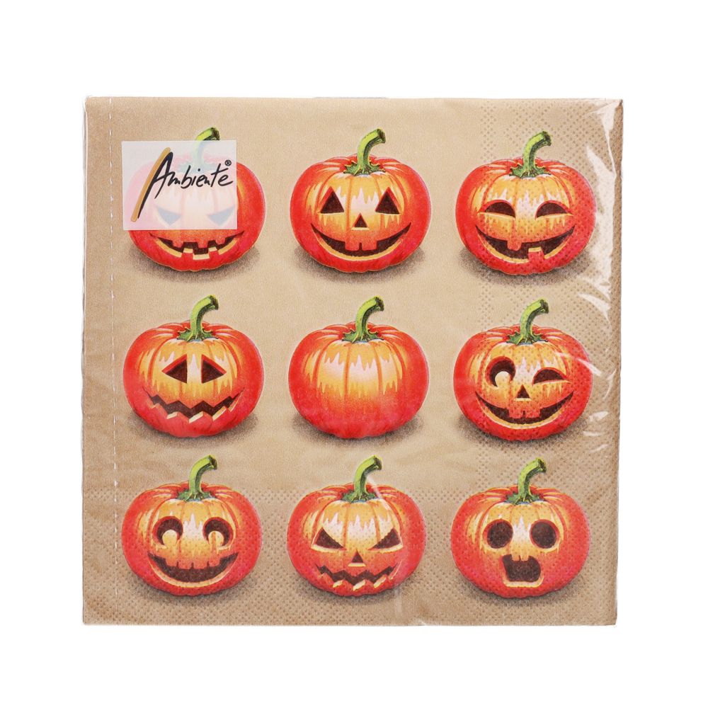  - Halloween Pumpkin Napkins 33x33cm (1)