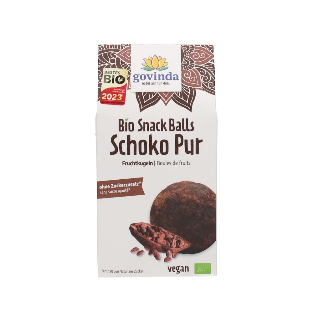  - Govinda Balls Pure Chocolate Organic Snack 100g (1)