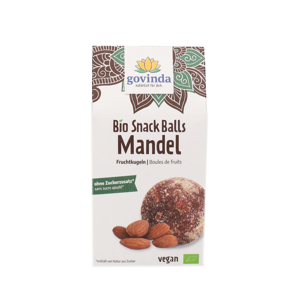  - Govinda Balls Almond Organic Snack 100g (1)
