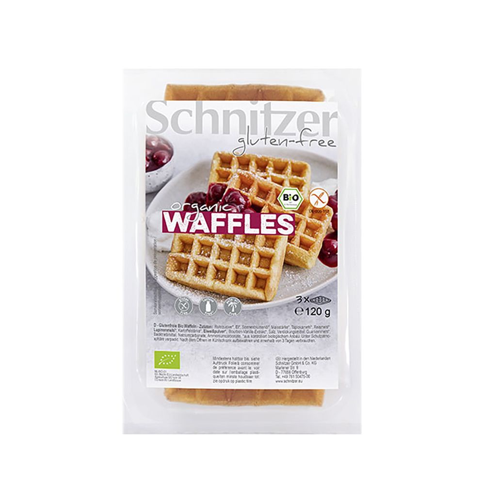  - Scnitzer Organic Gluten Free Waffles 3un=120g (1)