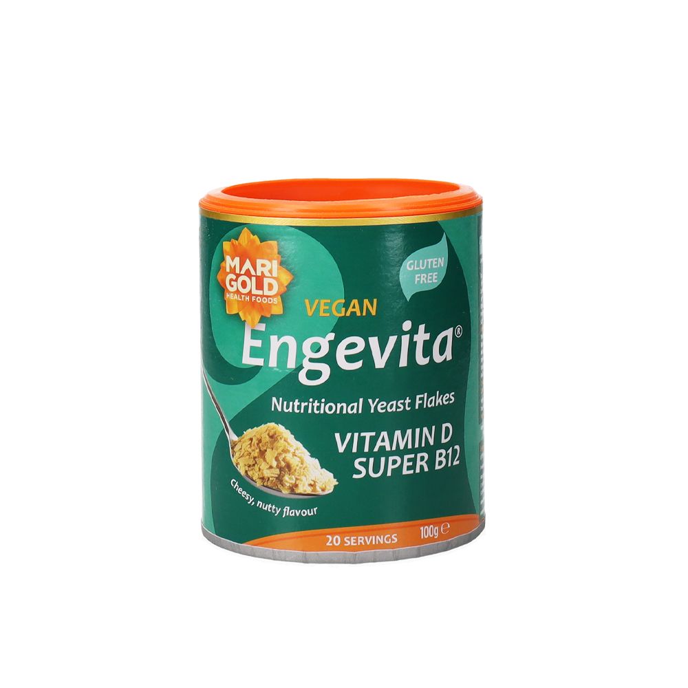  - Marigold Engevita Vitamin D & B12 Yeast Flakes 100g (1)