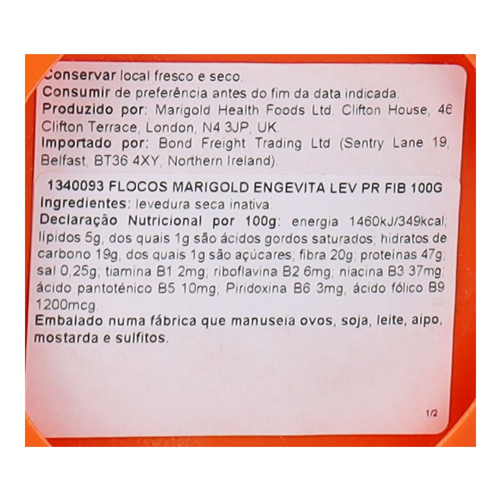  - Flocos de Levedura Marigold Engevita Proteína & Fibra 100g (2)