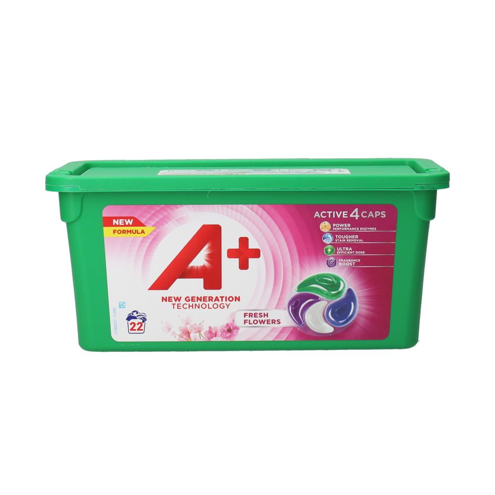  - Detergente A+ Cápsulas 4em1 Fresh Flow 22Doses=484g (1)