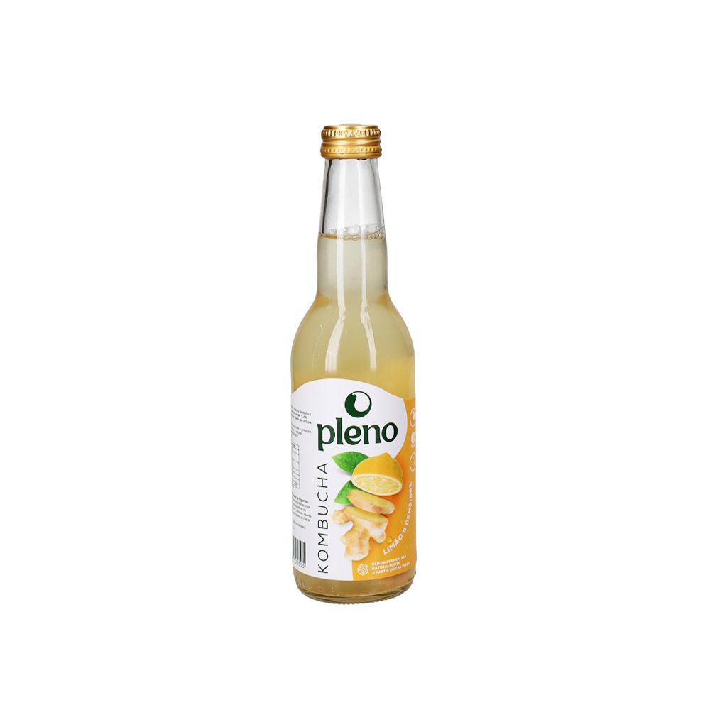  - Pleno Kombucha Green Tea Lemon Ginger Drink 330ml (1)