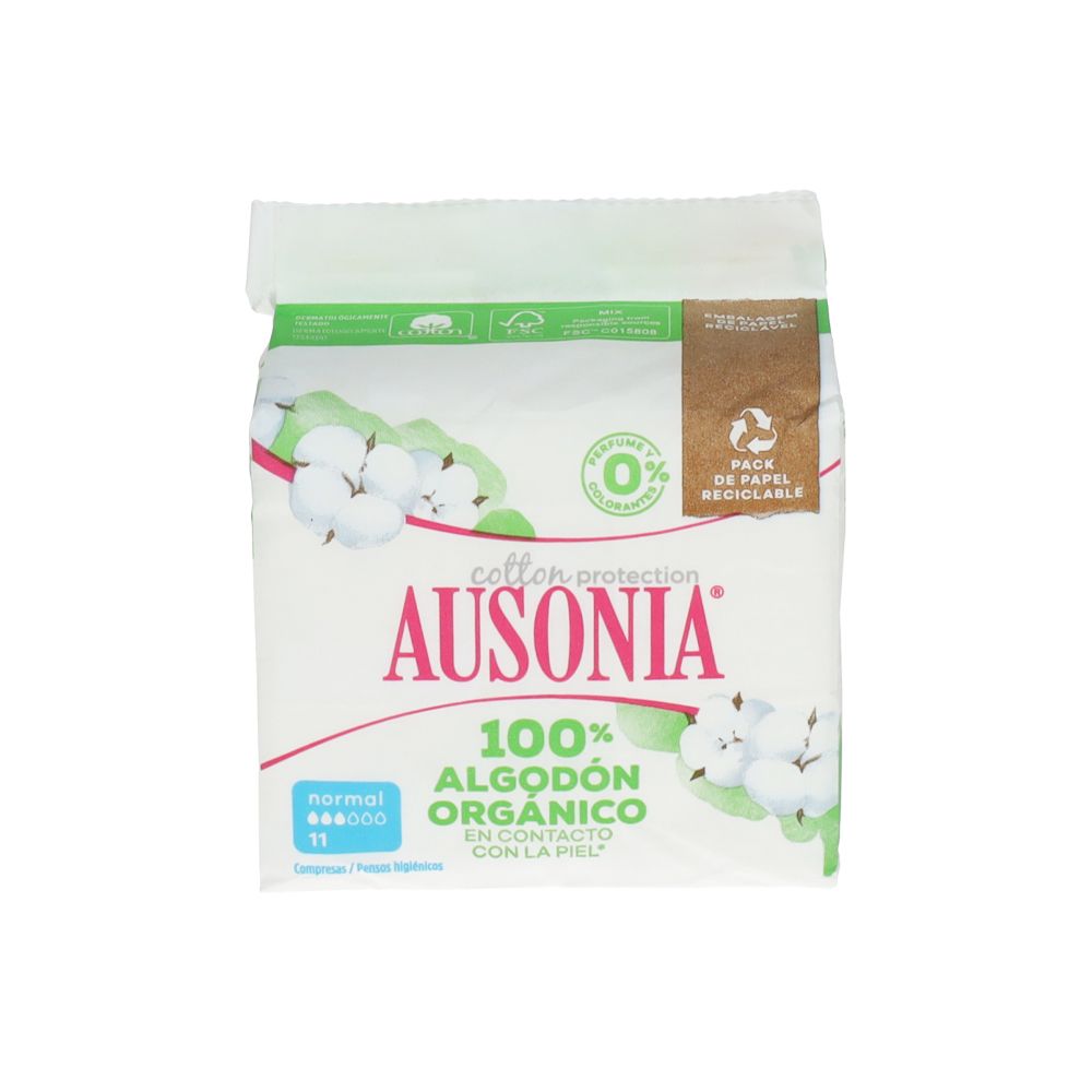  - Ausonia Cotton Protection Normal Pads 11un (1)