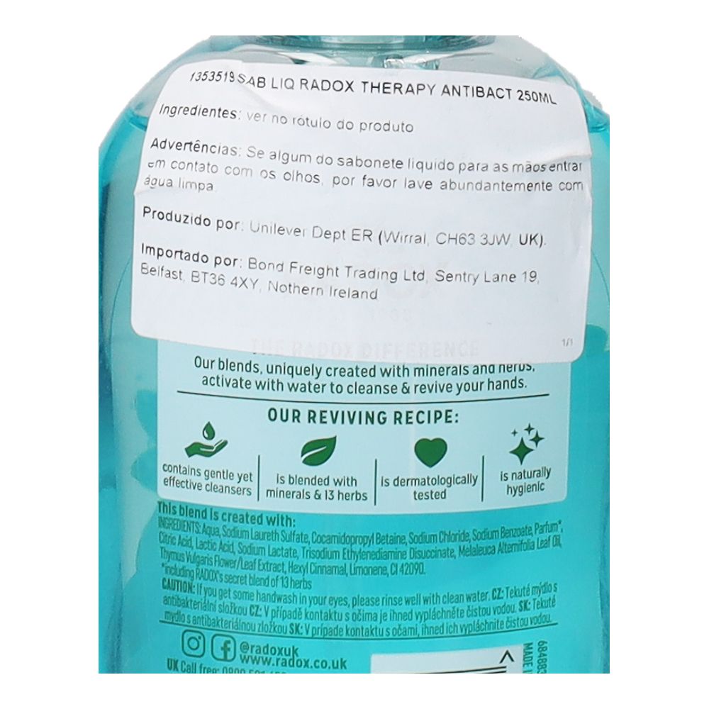  - Radox Therapy Antibacterial Liquid Soap 250ml (2)