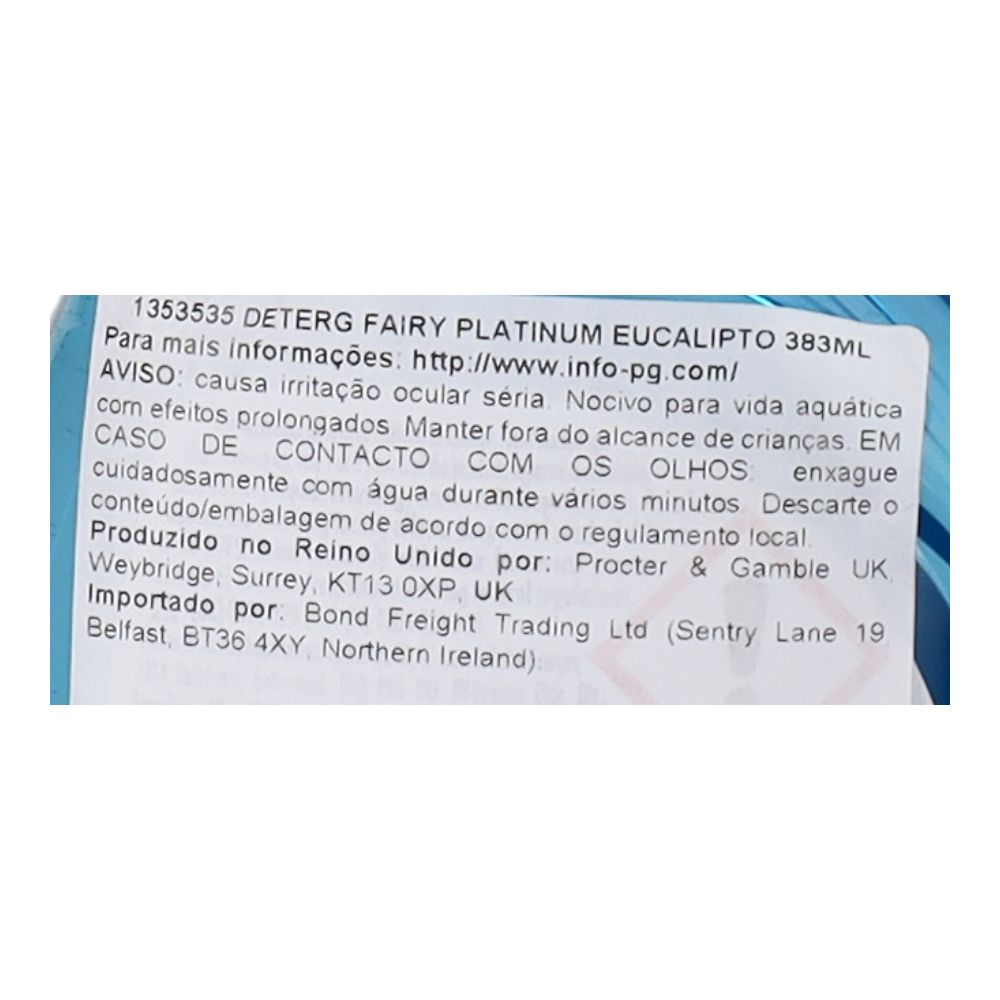  - Fairy Platinum Eucalyptus Detergent 383ml (2)