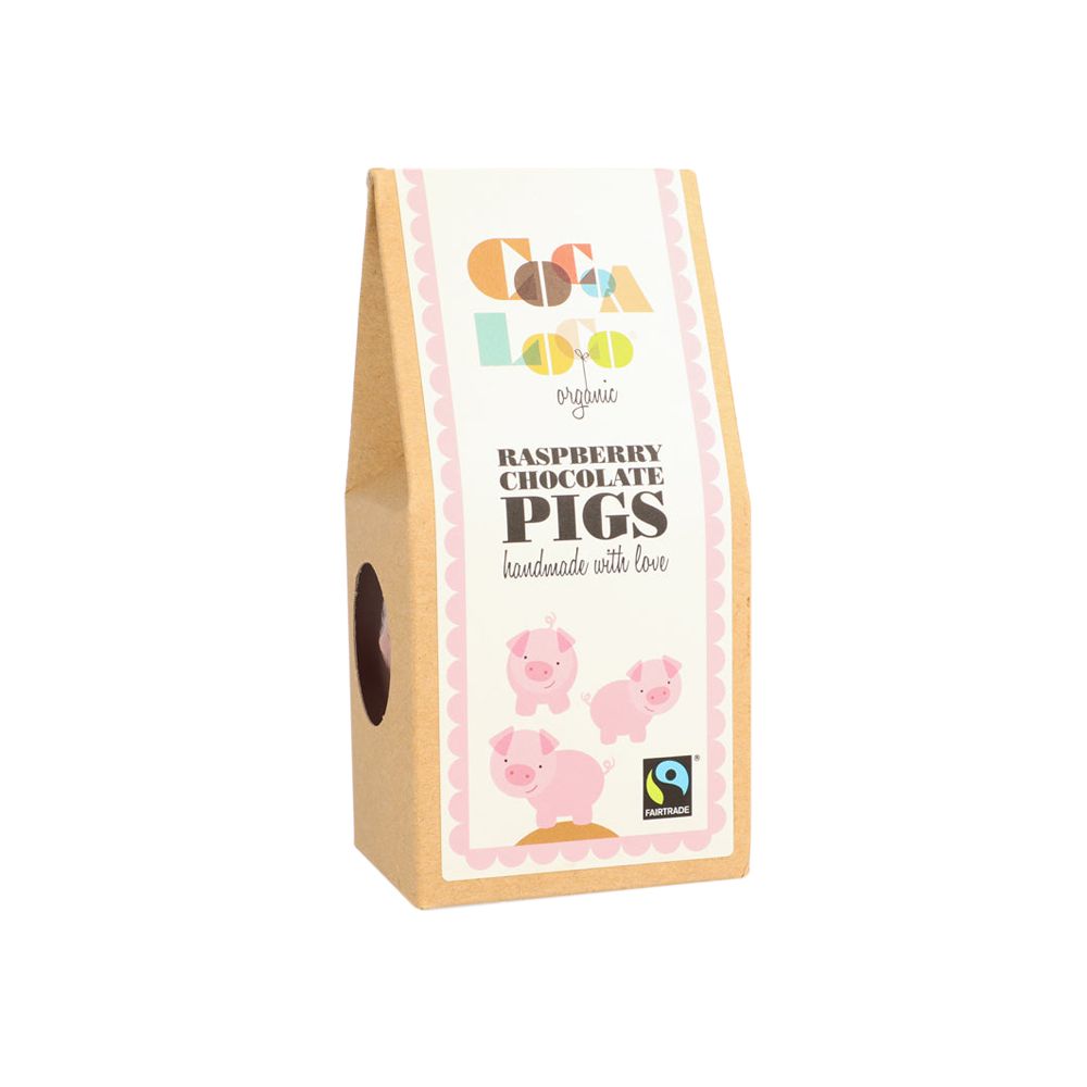  - Cocoa Loco Raspberry Pigs Organic Chocolate 100g (1)