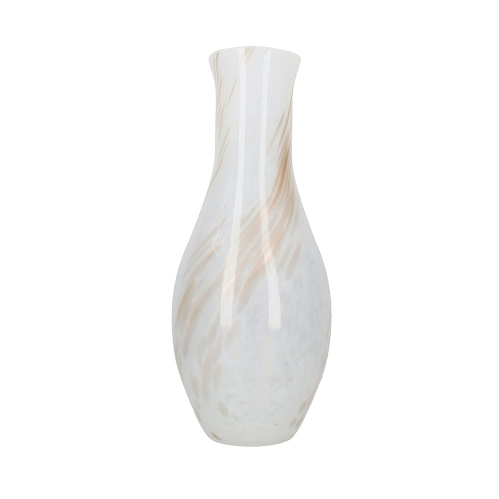  - Murano Fiasco Vase Iris White 15x40cm (1)