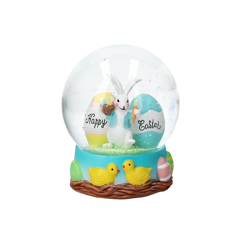  - Happy Easter Water Globe Rabbit (1)
