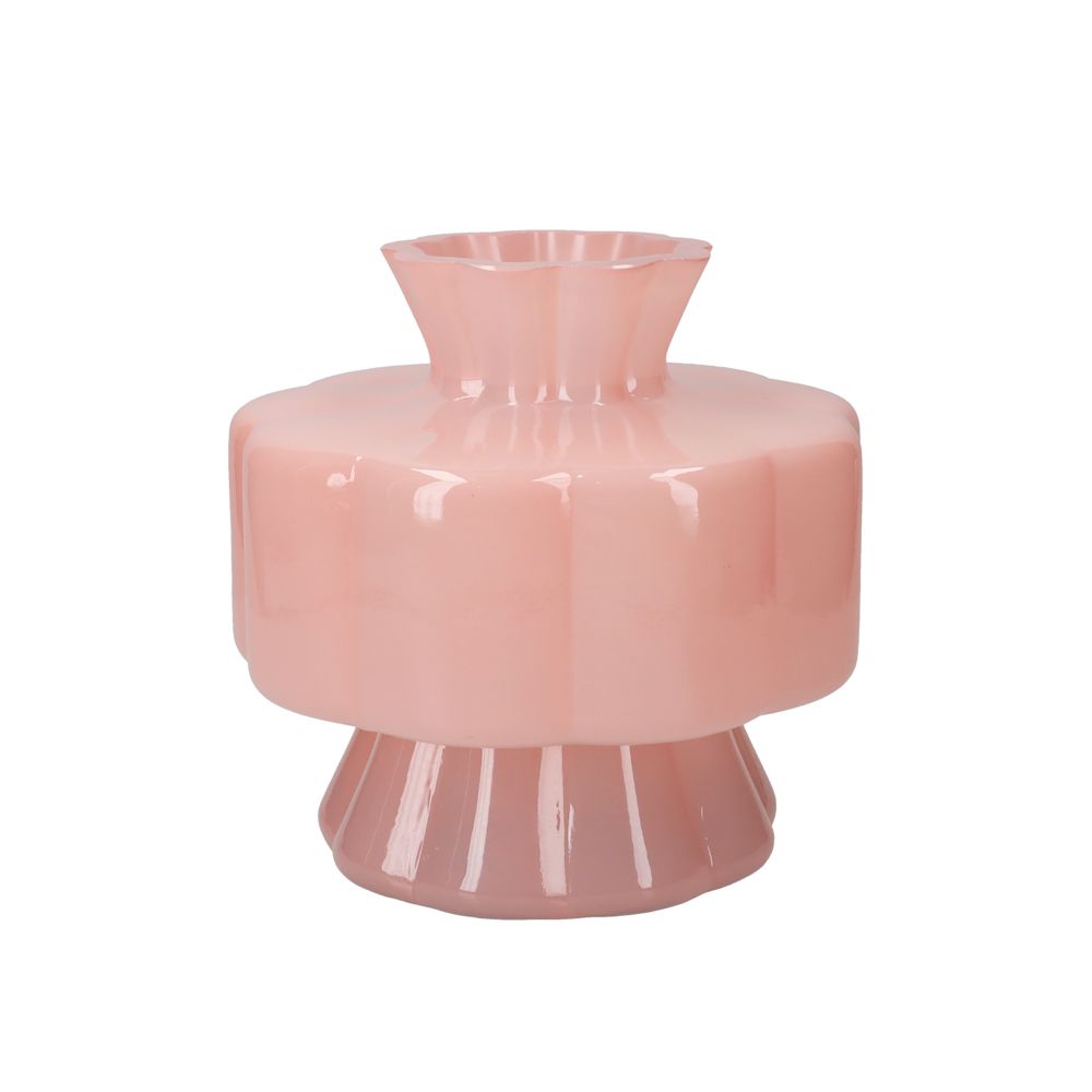  - Lilac/Pink Glass Vase 17.5cm (1)