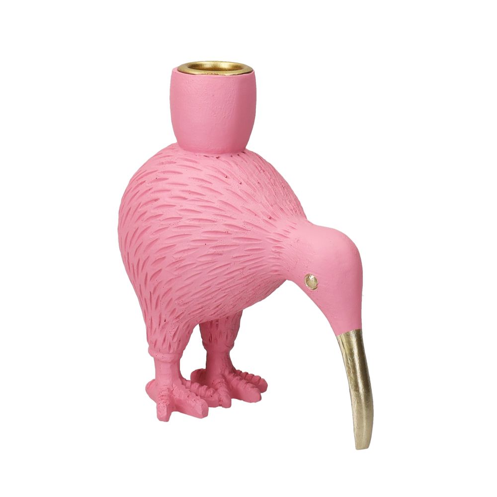  - Pink Bird Candlestick 13x8x15cm (1)