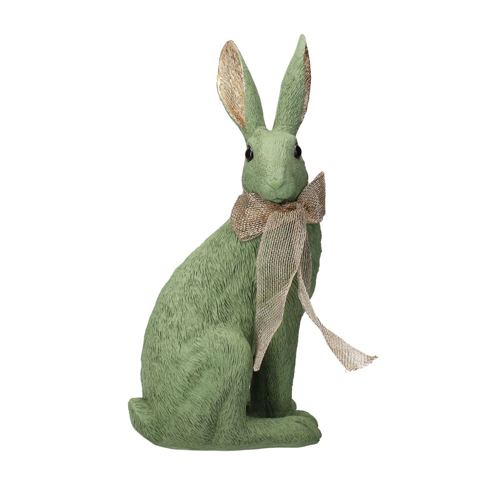  - Green Rabbit with Golden Bow 26cm (1)