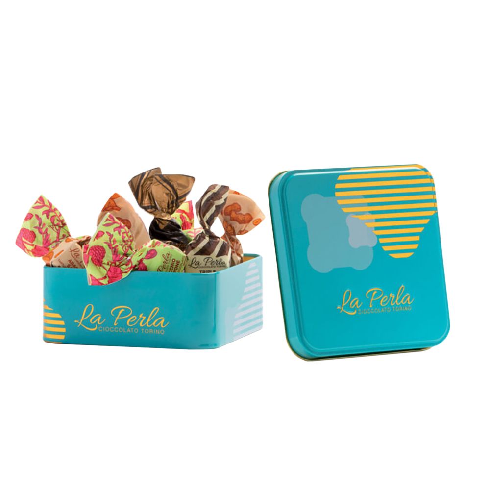  - La Perla Mini Assorted Chocolate Eggs Tin 200g (1)