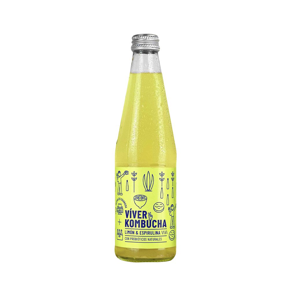  - Viver Lemon and Spirulina Organic Kombucha 330ml (1)