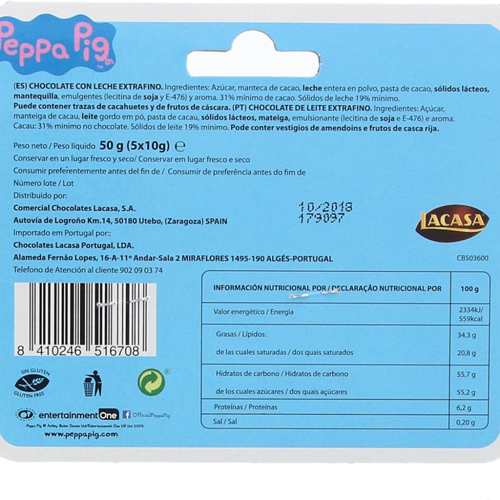  - Lacasa Peppa Pig Chocolate Umbrellas 5 pc = 50 g (2)