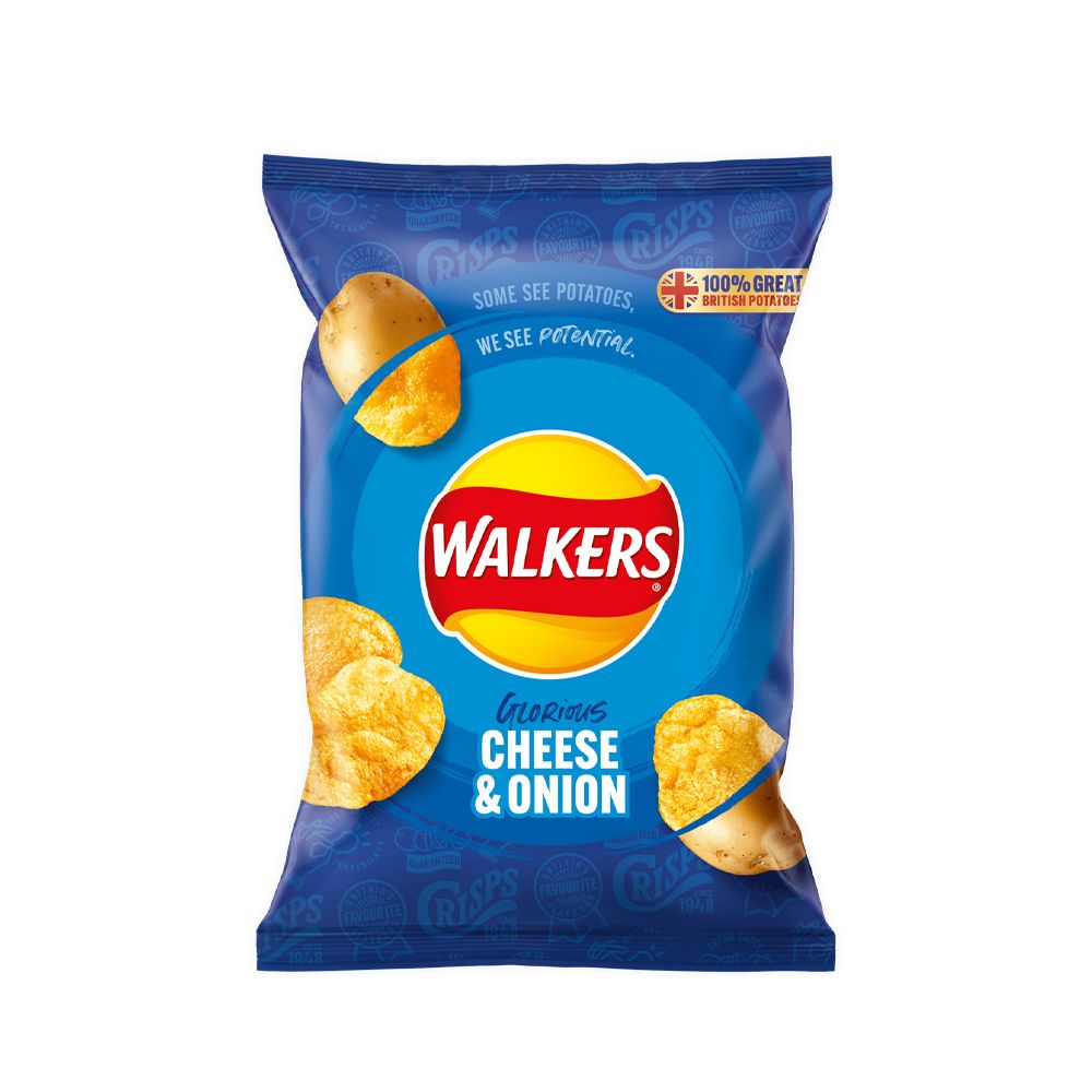  - Walkers Cheese & Onion Crips 32.5g (1)