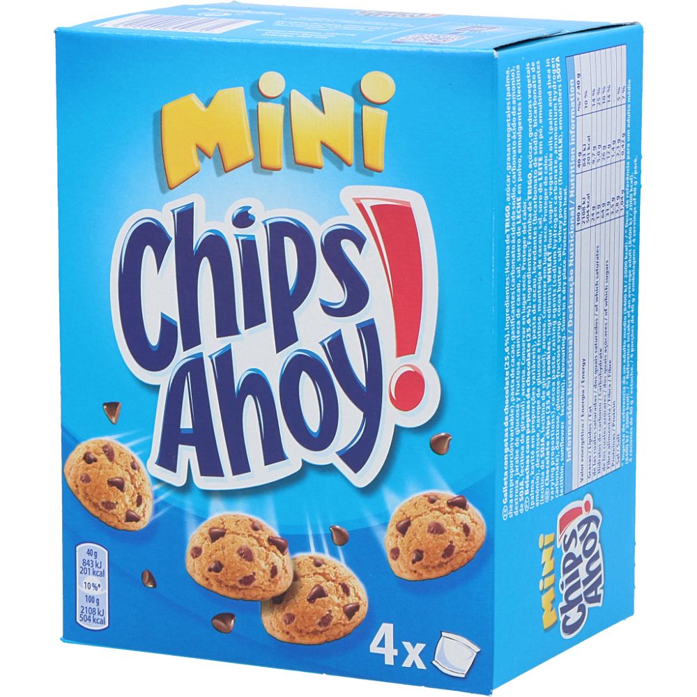  - Bolachas Lu Chips Ahoy Mini 4 x 40 g (1)