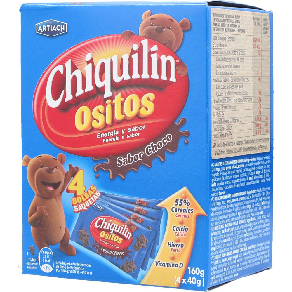  - Bolachas Artiach Chiquilin Ositos Choc 160g (1)