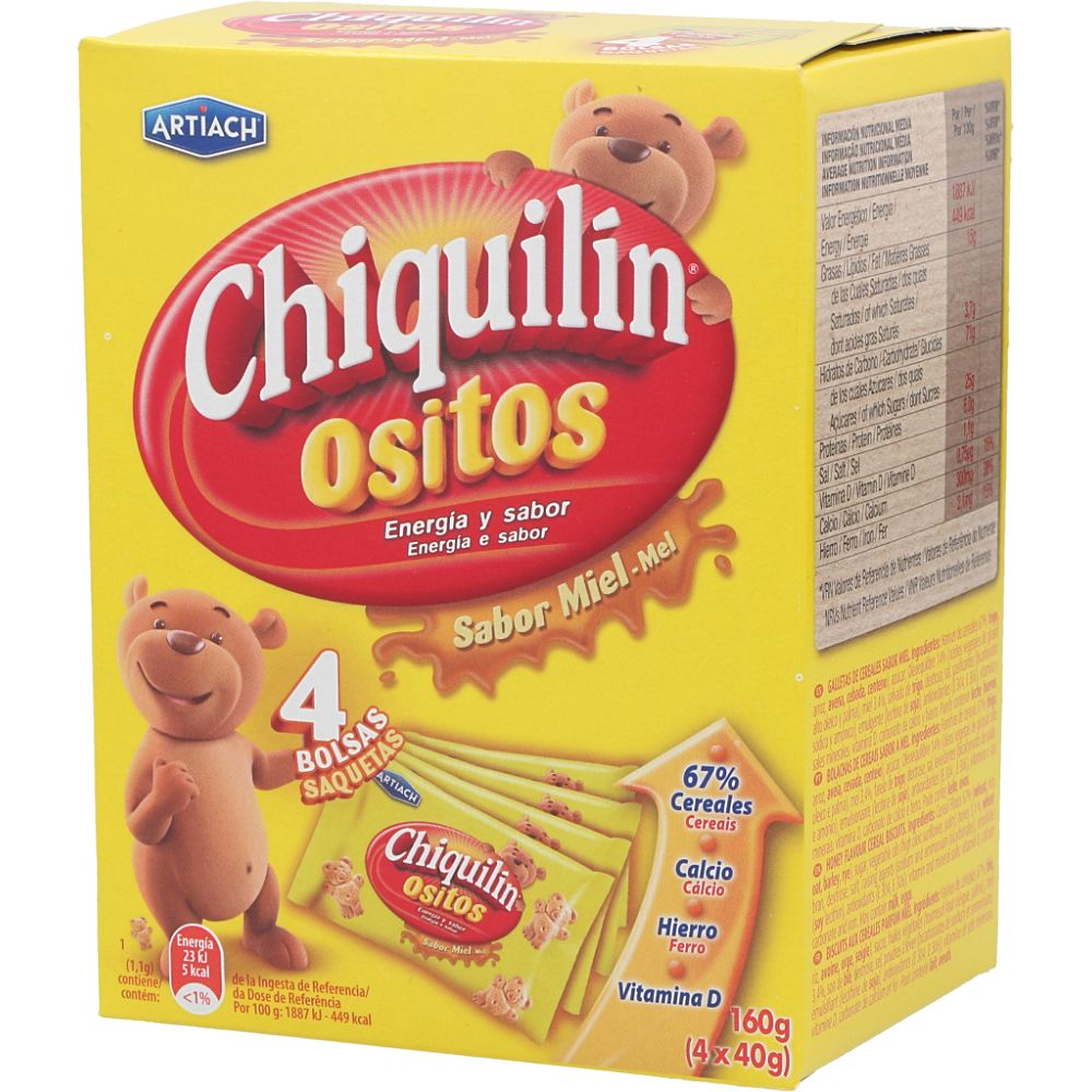  - Chiquilin Honey Ositos Biscuits 160g (1)