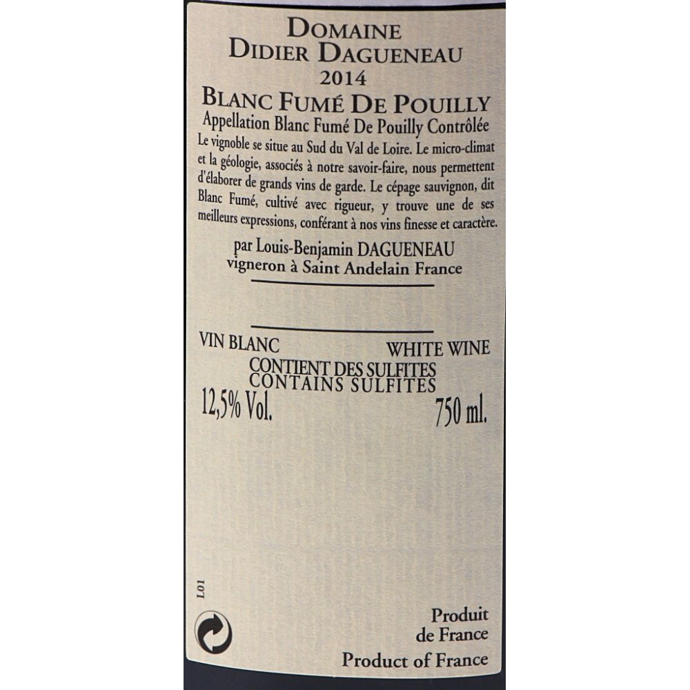  - Domaine Didier Dagueneau Blanc Fumé De Pouilly 2018 White Wine 75cl (3)