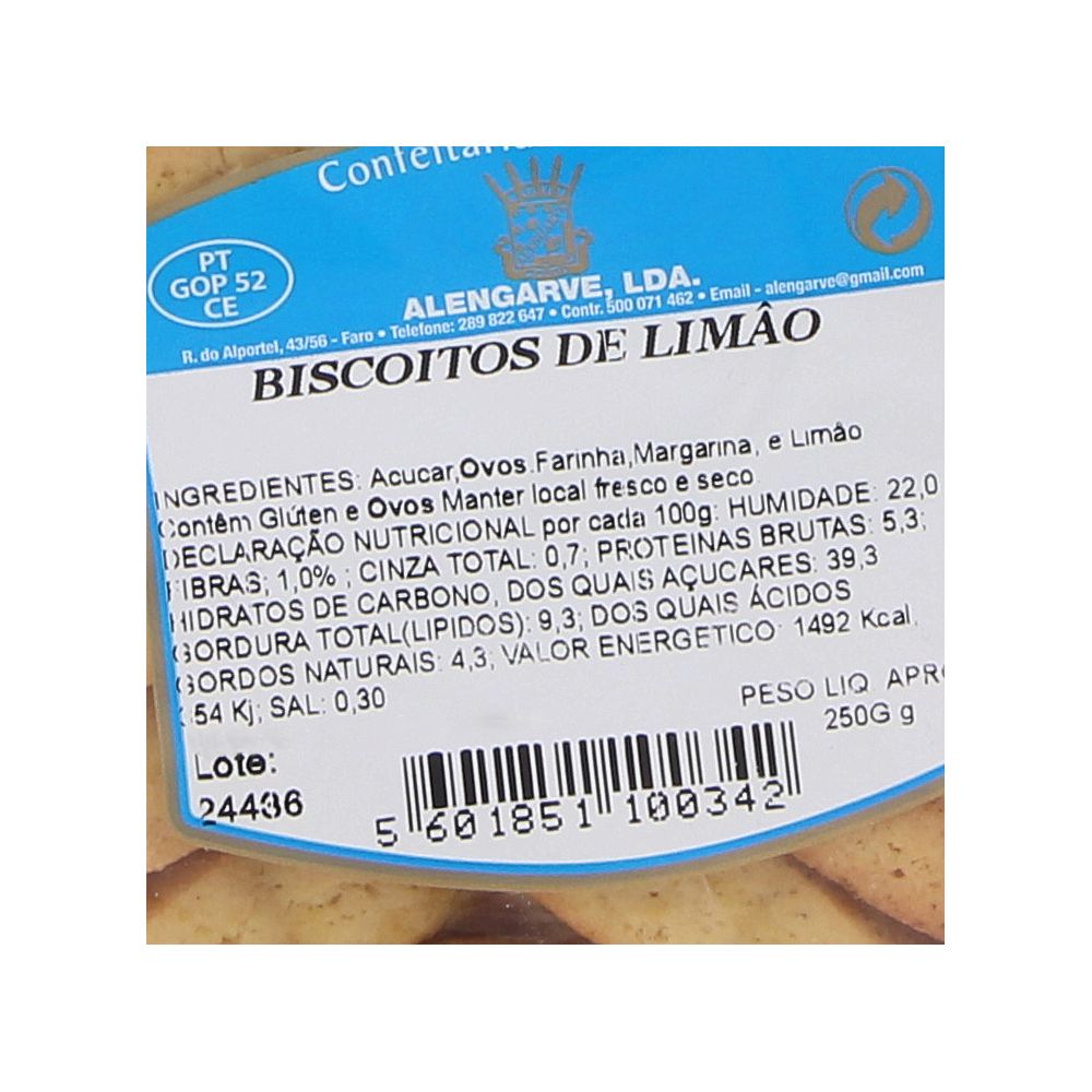  - Biscoitos Alengarve Limão 250g (2)