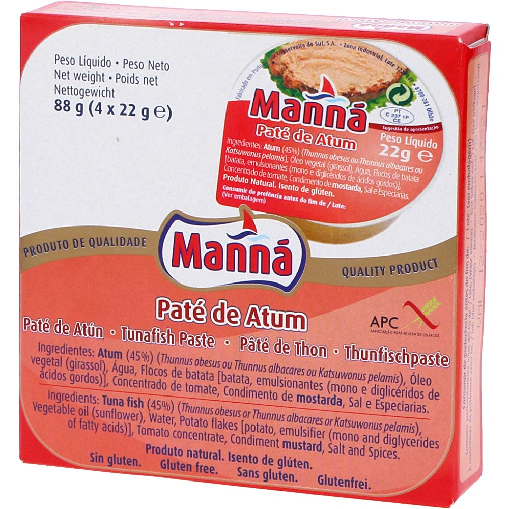  - Manná Tuna Pâté 4 x 22g (1)