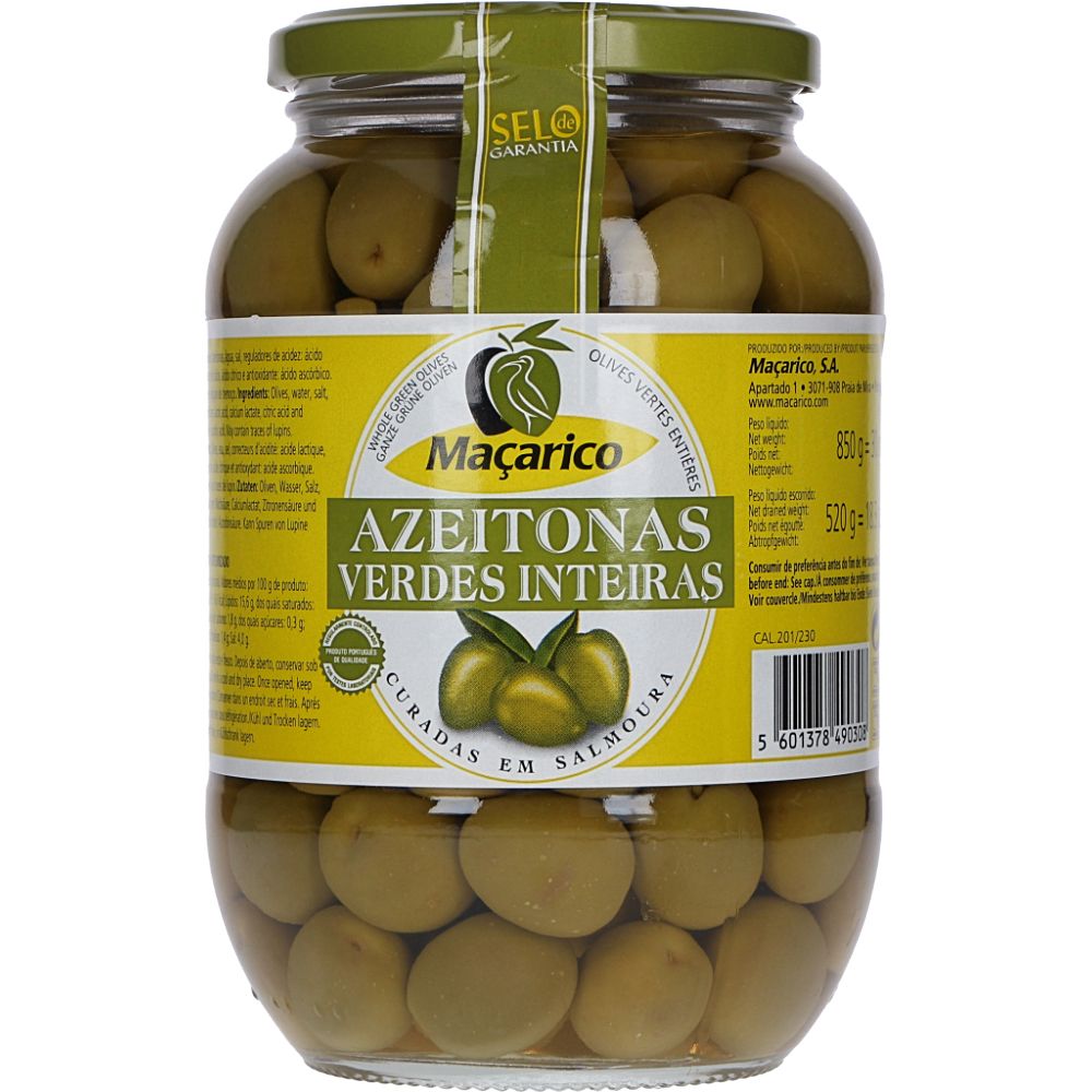  - Maçarico Whole Green Olives 520 g (1)