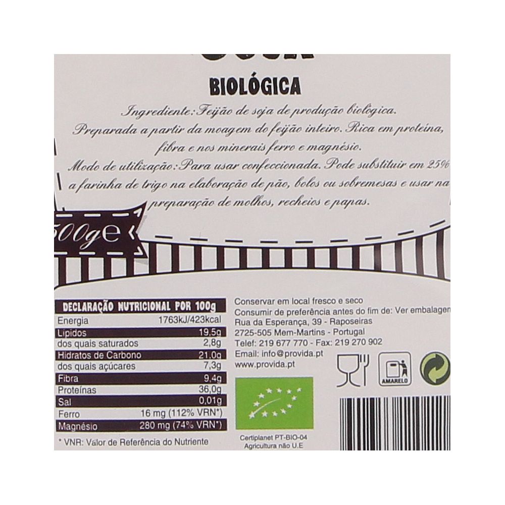 - Farinha de Soja Provida Biológica 500g (2)