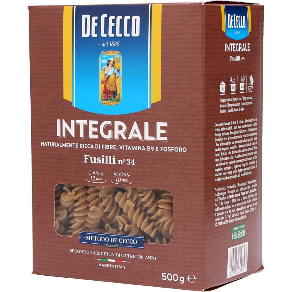  - De Cecco Wholewheat Fusilli 500g (1)